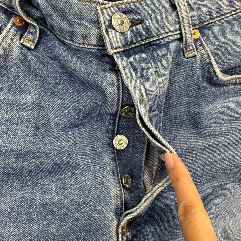 Citizens of Humanity Jolene High Rise Straight Leg Jeans Blue Size 30 Distressed